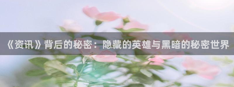 天美娱乐代理登陆：《资讯》背后的秘密：隐藏的英雄与黑暗的秘密